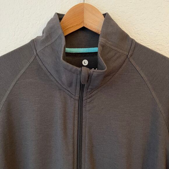 Free Fly Jacket Womens L Bamboo Performance Full Zip Active Pockets Stretch Gray - Picture 3 of 14